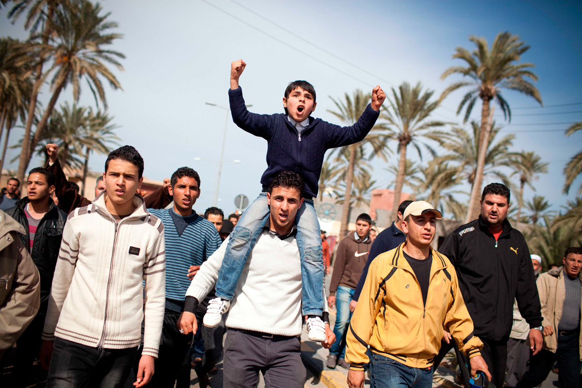 Adbul Fattah, a young man killed during the previous day's demonstration, is being buried today.