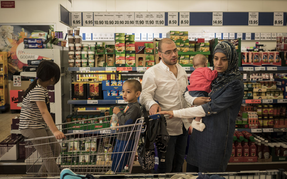 The family receives a 795€ monthly allowance for food and basic needs.
Jönköping, Sweden. September 12 2016.